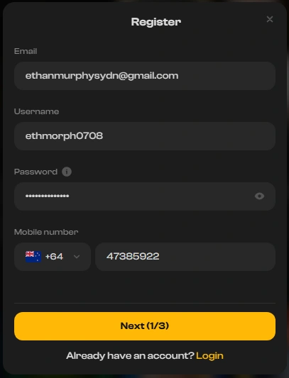 Account verification process steps